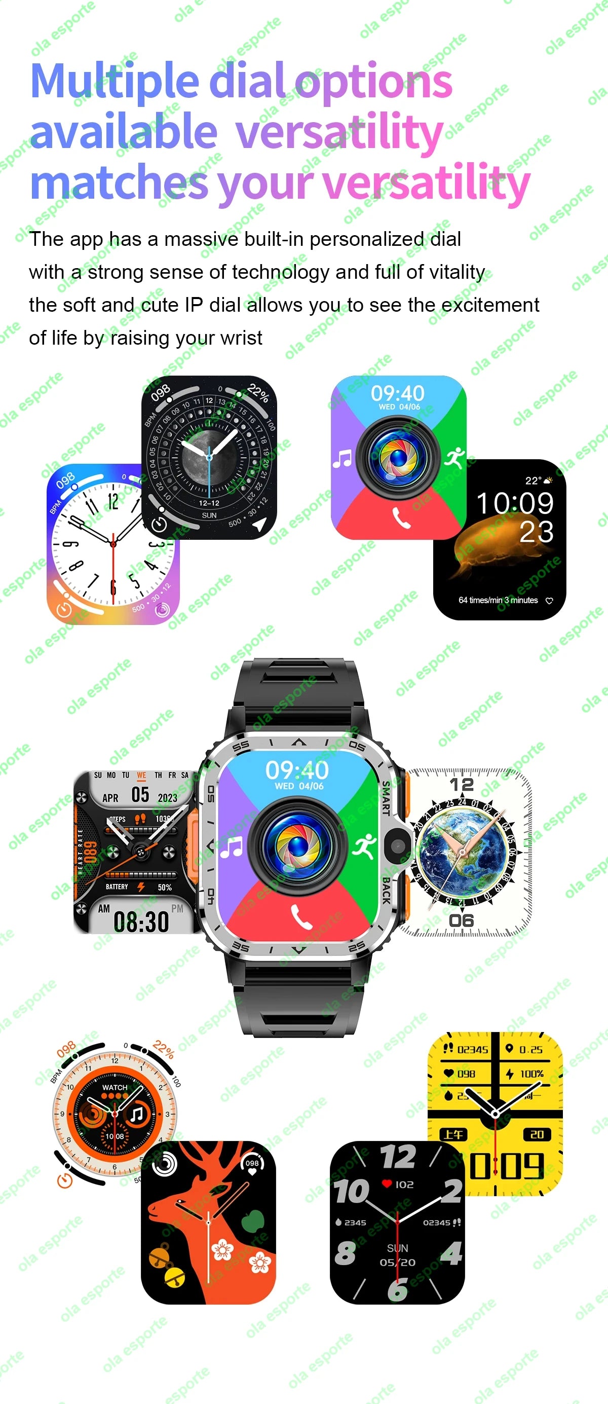 2024 Smartwatch With HD Camera Man Woman 2G 4G Sim Card 64GB 16GB RAM NFC GPS WiFi Waterproof Telephone Smart Watch Pk DW88 DW89