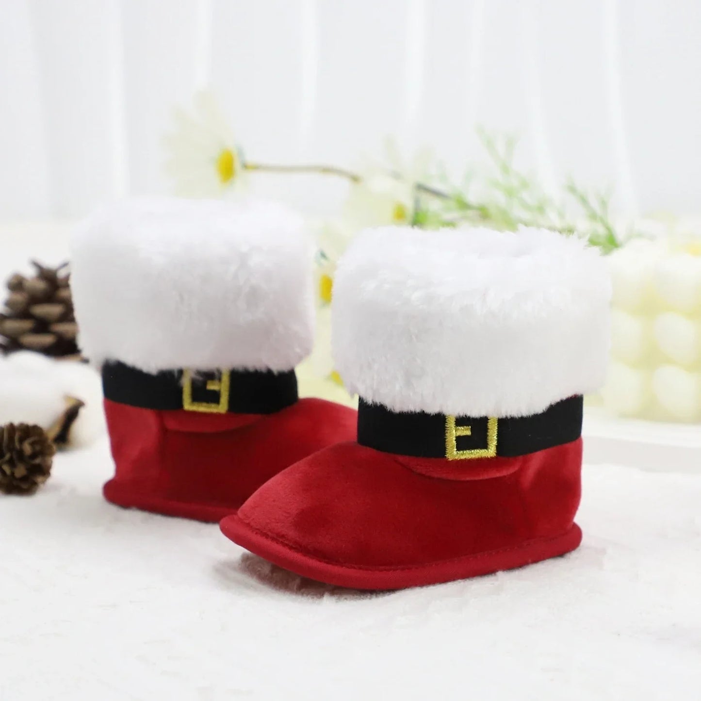 0-1 Year Old Baby Winter Thick and Warm Snow Boots With Added Fleece Soft Soled Warm High Boots
