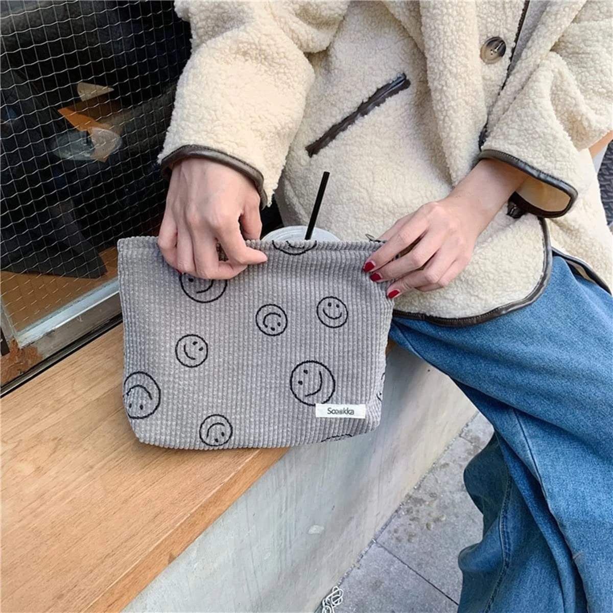 Makeup Bag Travel Toiletry Bag Cute Makeup Brushes Bag Cosmetic Bags for Women Zipper Makeup Bags for Purse