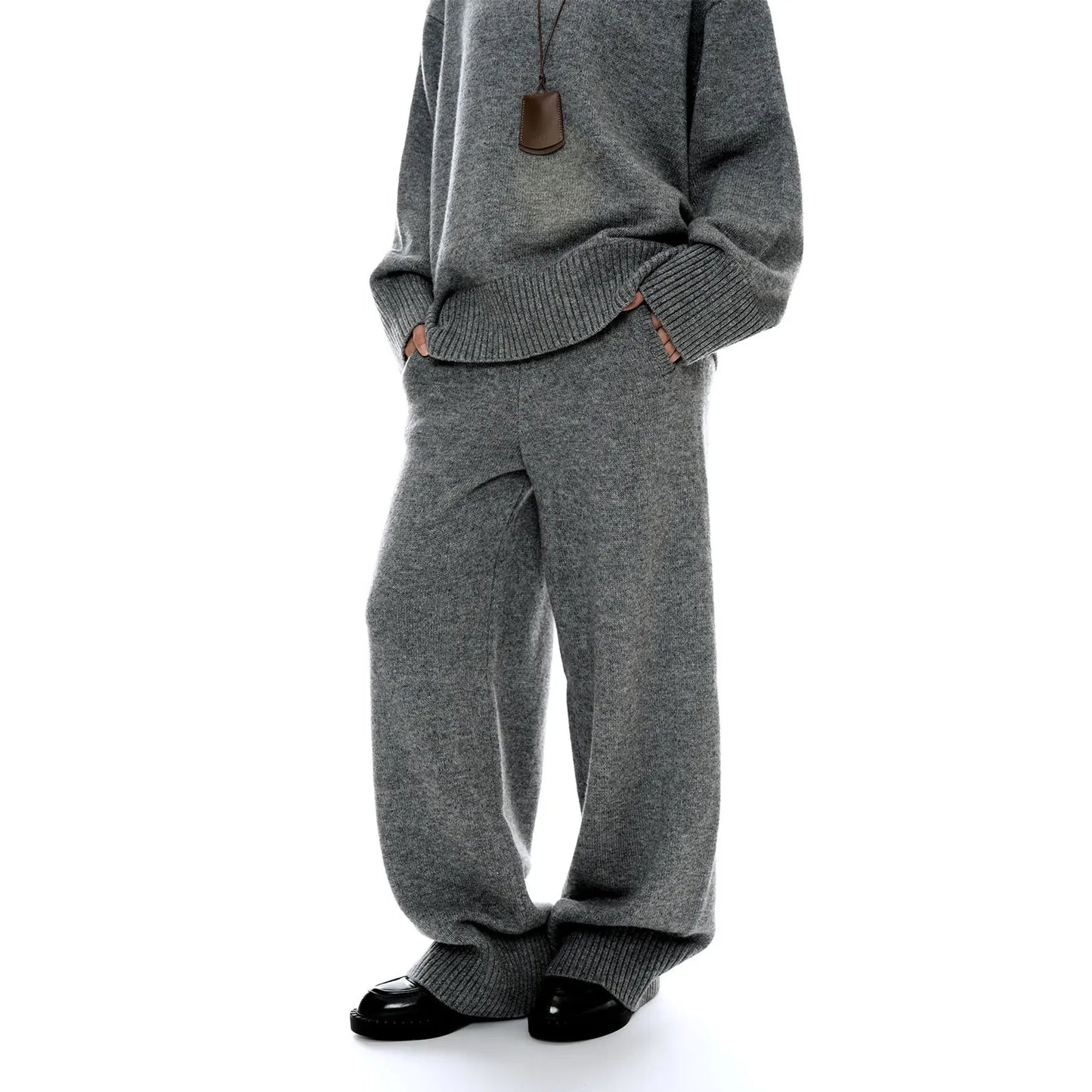 Women Sweater Suits High Quality 50% Wool Pullover With Knitted Pants Two Piece Sets Tracksuits Ladies Outfits Winter Clothes