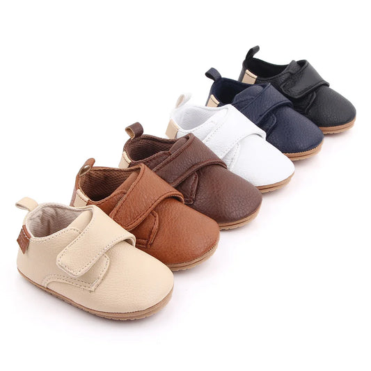 Newborn Baby Shoes Baby Boy Girl Shoes Classic Leather Rubber Sole Anti-slip Toddler First Walkers Infant Girl Shoes Moccasins