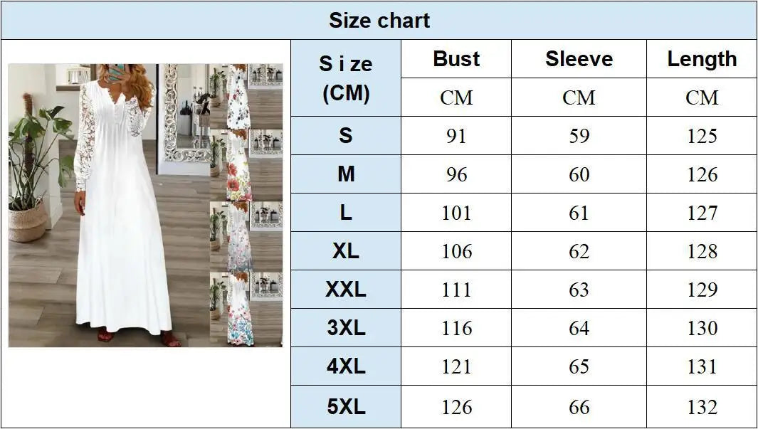 Spring Women Lace Button Loose Boho Vintage Ruffles Dresses Befree Summer Elegant Party Large Big Summer Party Maxi Dress