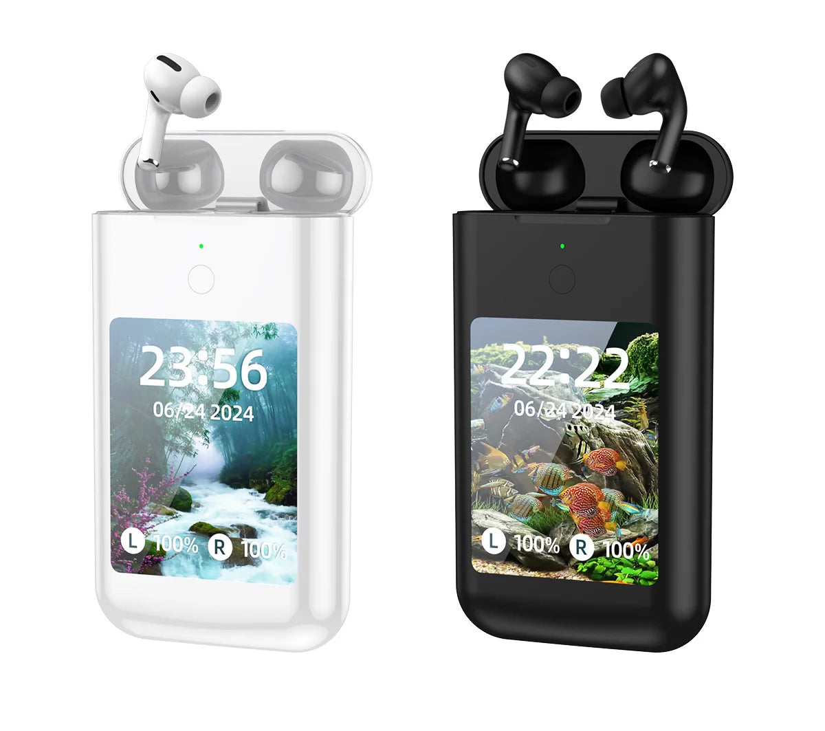 In Ear Style Headphone Large Screen Touch Earphone Large Battery Multiple Function Flashlight Phone Charge Headphone Music Game