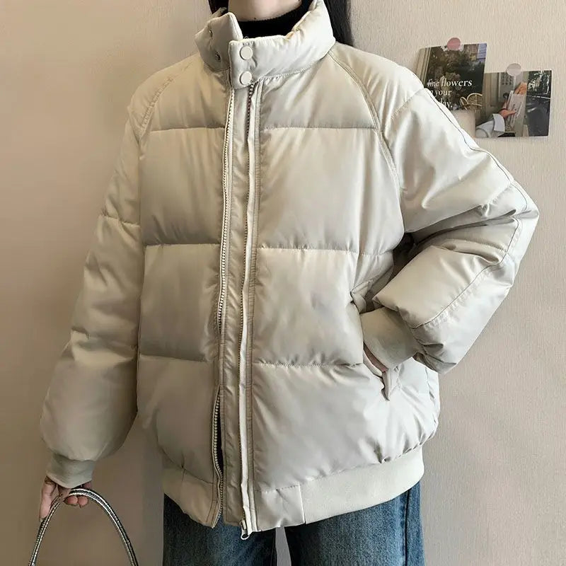 Down Cotton Jacket for Girls Winter Clothes 2025 New Loose Thickened Cotton Jacket Warm Cotton Jacket