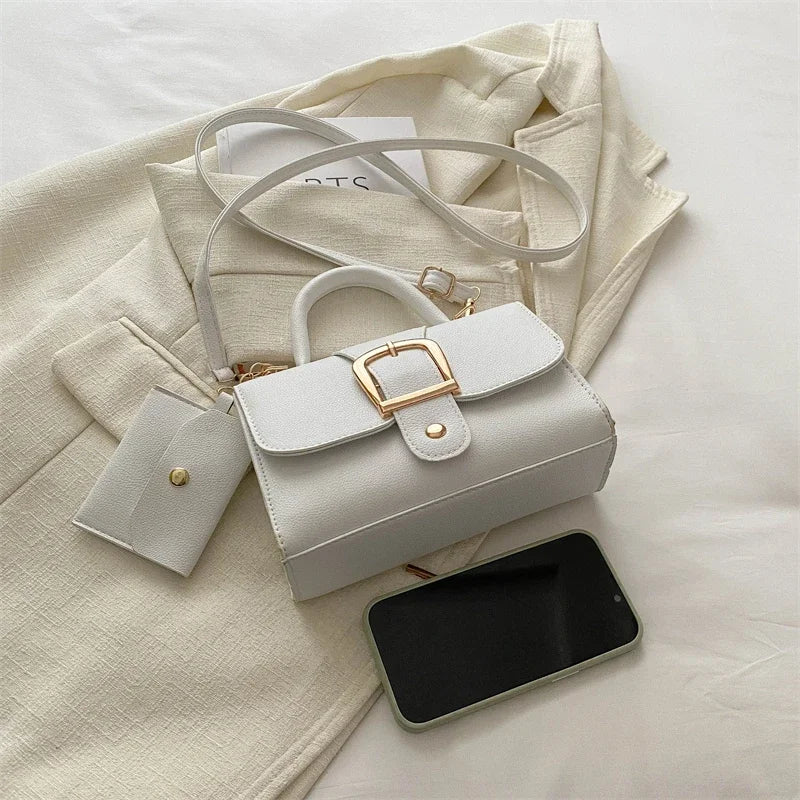 7 Color Pu Leather Ladies Brand Shoulder Bag With Coin Purse Crossbody Small Phone Bag Female Flap Messenger Bag Silver