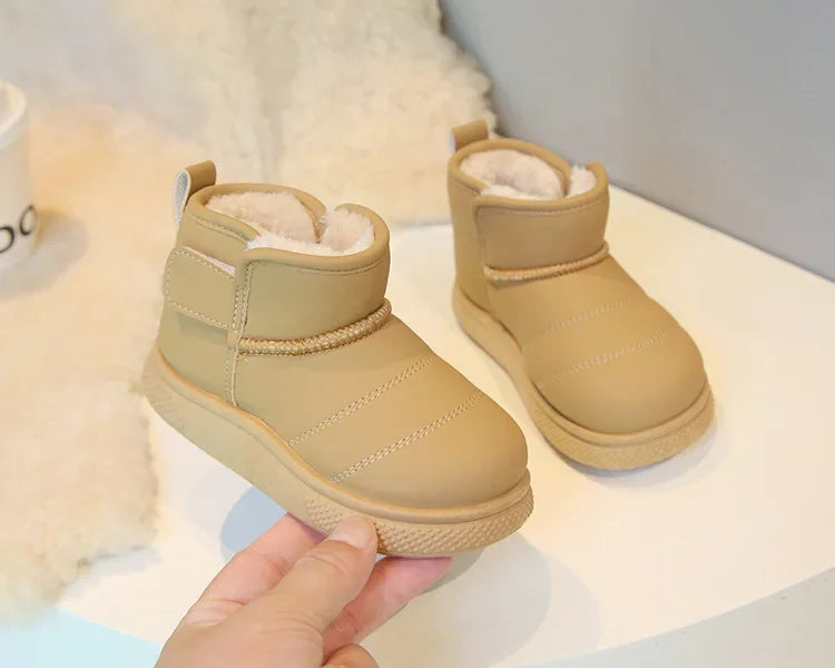 Winter Girl Outdoor Snow Boots New Causal Children's Cotton Boots for Boys Soft Warm Furry Hairy Kids Fashion School Ankle Boots