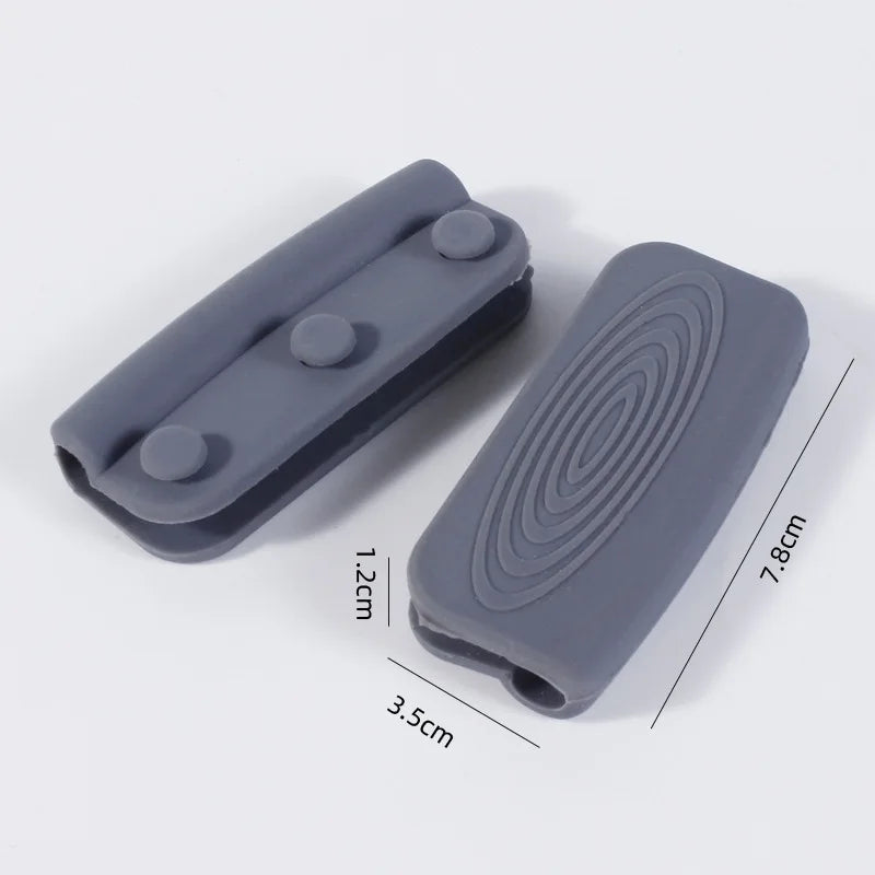 1Pair Of Silicone Handles Anti-Scalding Non-Slip SilicOne Pot Handle Cover Heat Insulation Handle Cover Kitchen Accessories