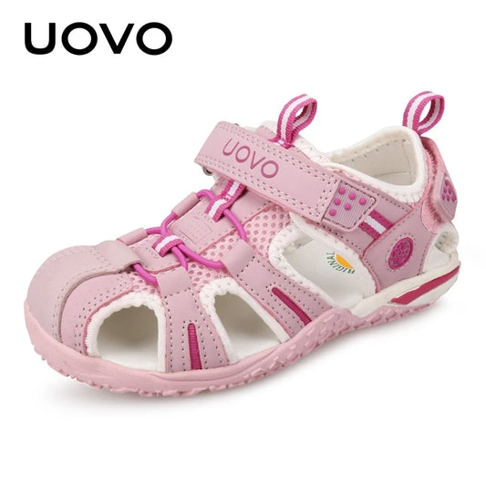 UOVO New Arrival 2024 Summer Beach Shoes Kids Closed Toe Toddler Sandals Children Fashion Designer For Girls #24-38