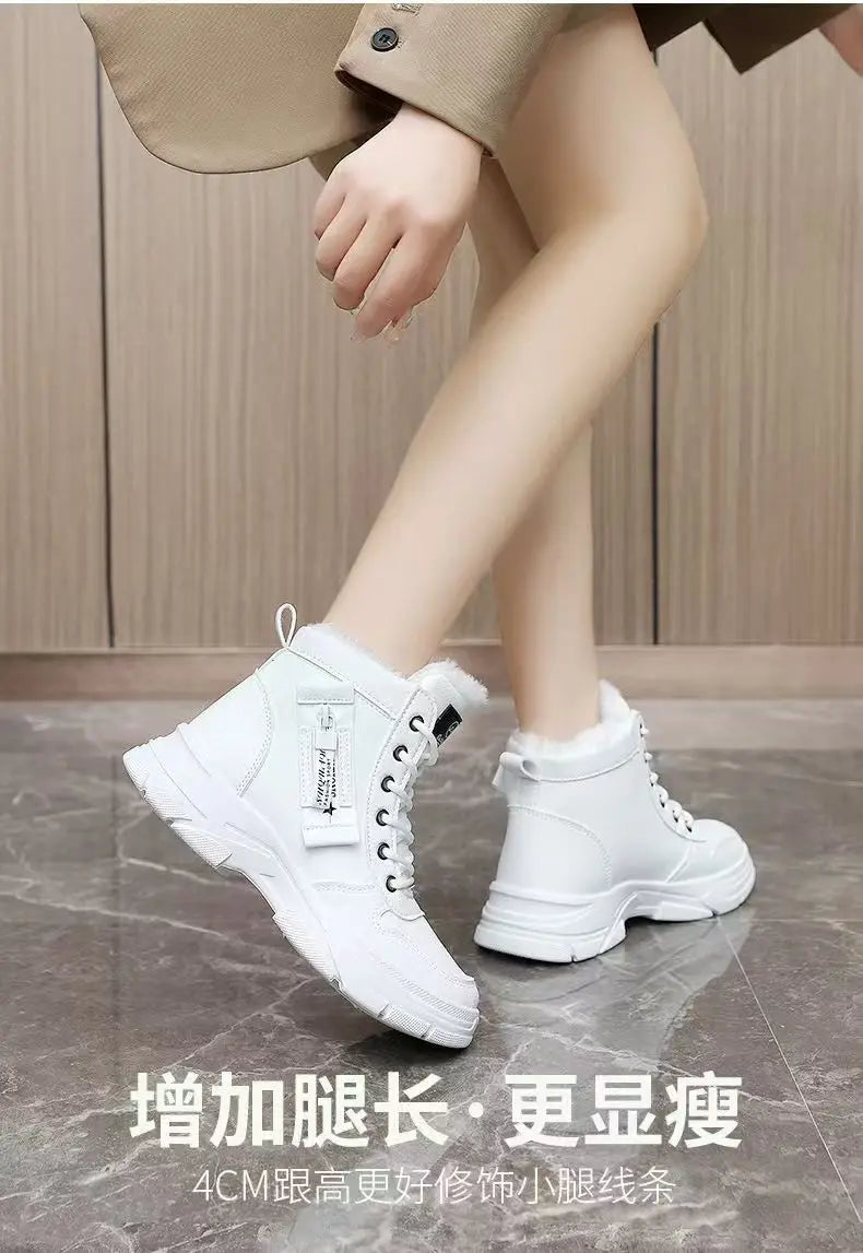 New Winter Women Boots Lace Up Women Sneakers Snow Ankle Boots Waterproof Platform Boots Comfortable Warm Casual Shoes for Women