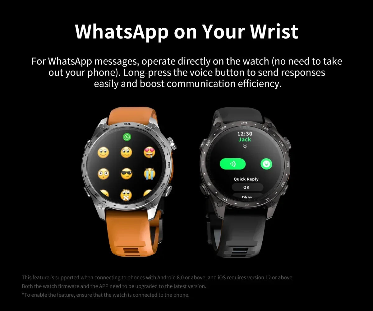 2026 New Smart Watch for Men with Built in GPS Maps 100+ Sport Modes 3ATM Waterproof BT Call MP3 MP4 Playback Altitude Compass