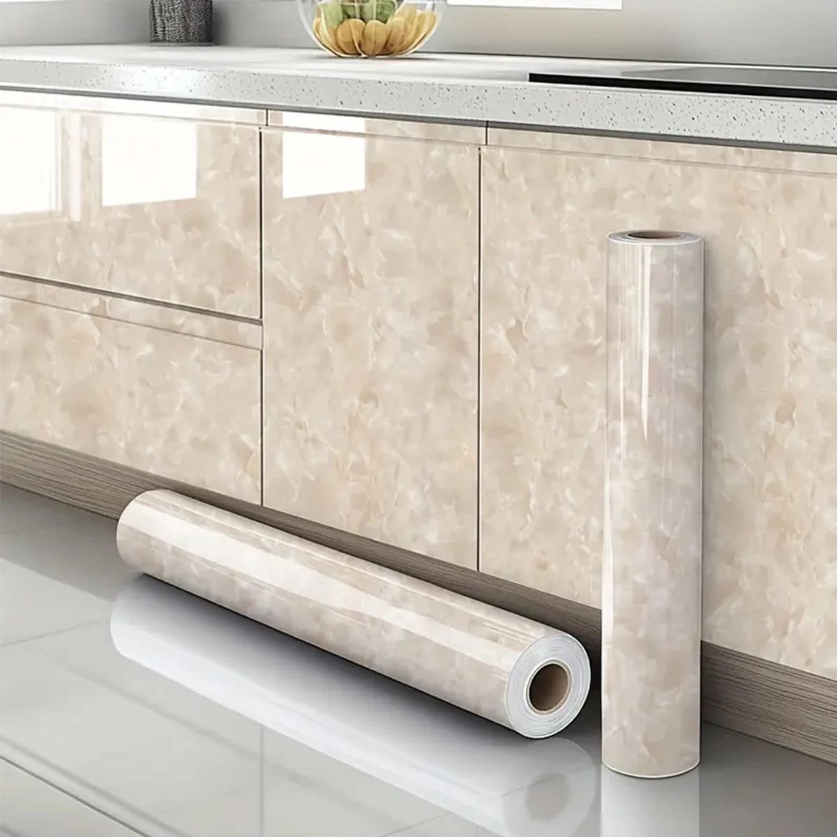 55cm Marble Vinyl Self Adhesive Wallpaper Waterproof Contact Paper PVC Wall Stickers for Kitchen Livingroom Home Decorative Film