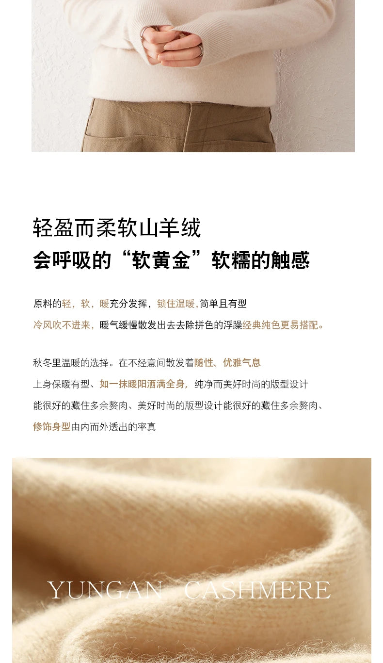 Ladies Sweater Cashmere Sweater Women Wool Turtleneck Knitwears 100% Cashmere Tops Long Sleeve Pullovers Jumpers Female Clothing