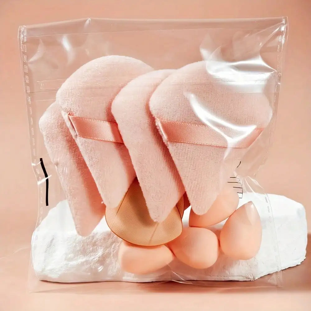 RANCAI 12PCS Skin-Friendly Soft Makeup Sponge Set, Wet & Dry Use, Suitable For All Skin Types