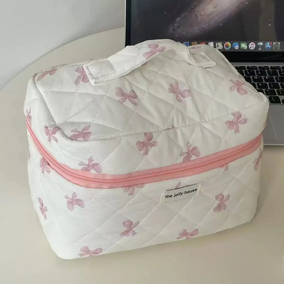 Large Capacity Makeup Bag Bow Print Cosmetics Bag Sundry Storage Bags Organizer for Travel Toiletries neceser Pouch косметичка
