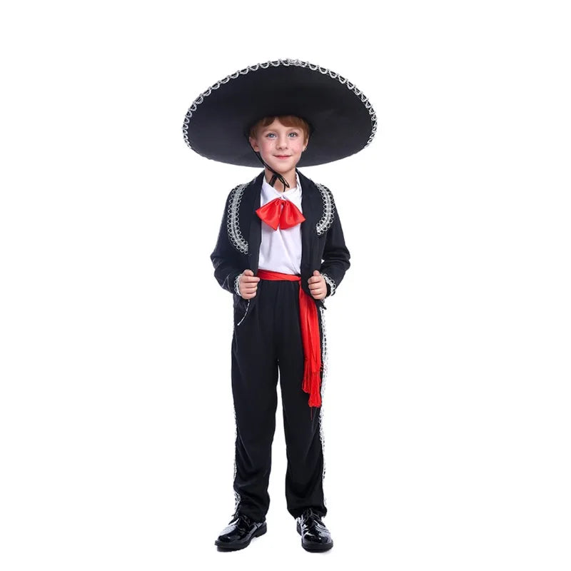 Boys Traditional Mexican Mariachi Amigo Dancer Costume For Cinco De Mayo Fiesta