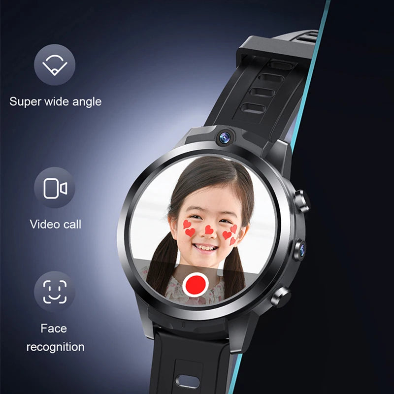 New Arival 1.6inch 4G All Netcom Can help children learn Smart Watch Dual cameras 4+6GB body temperature ECG monitoring Watch