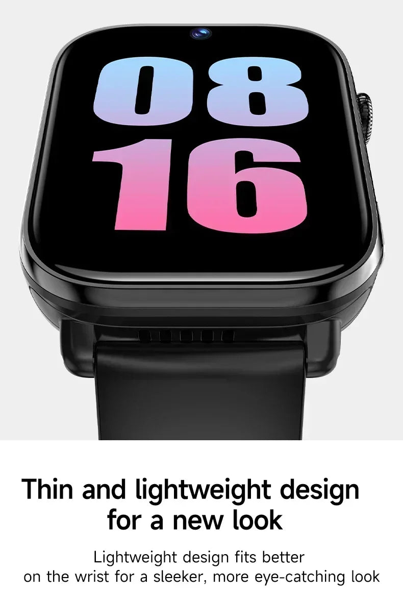 New Smart Watch with Full Touch HD Display, Built-in GPS & WiFi, Support SIM Card, Life Waterproof