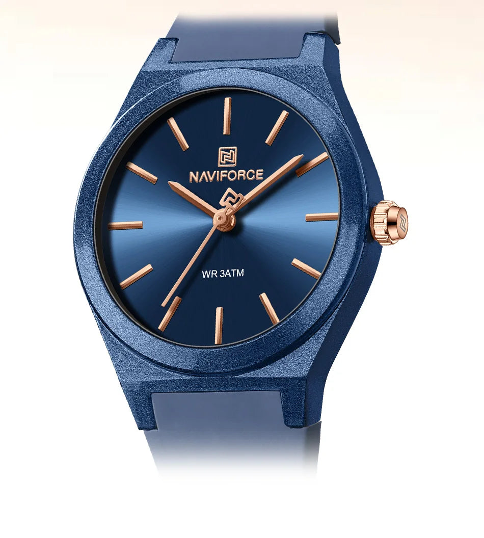 NAVIFORCE 2025 Women Fashion Watches Quartz Watch Sports Silicone Strap Ladies Wristwatches Simple Clock Gift relogios feminino