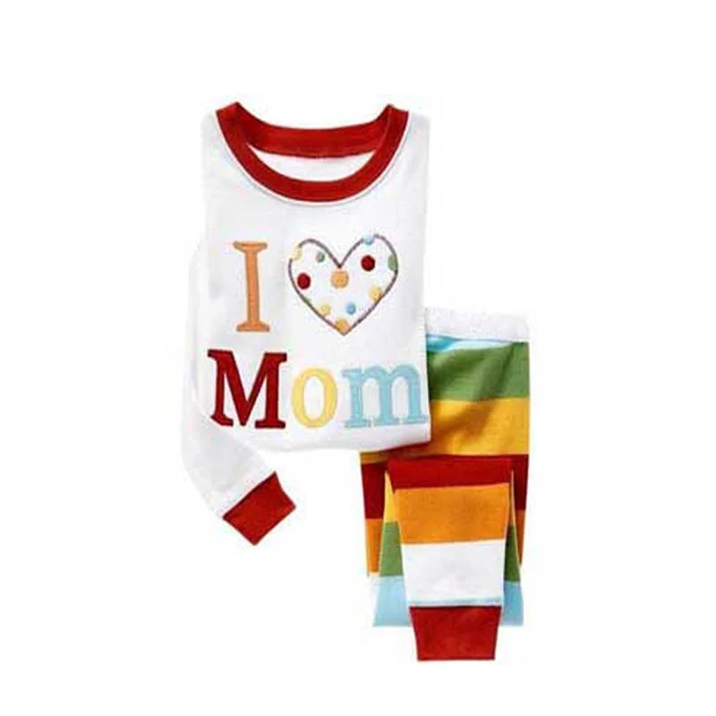 kids pajamas set baby pijama boys animal embroidery sleepwear girls cute 100% cotton soft nightwear children clothing homewear