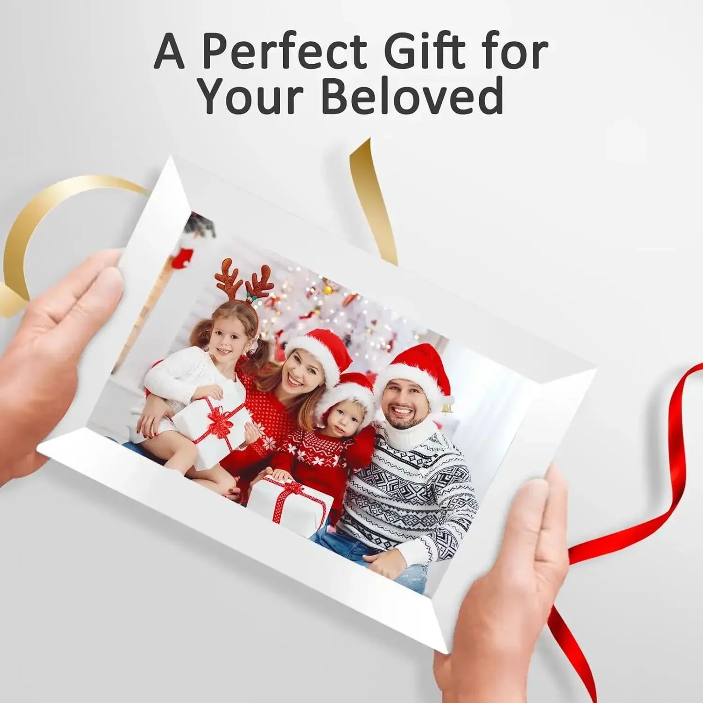 Frameo 10.1 Inch Smart WiFi Photo Frame Digital Picture Frame HD IPS Touch-screen 32 GB