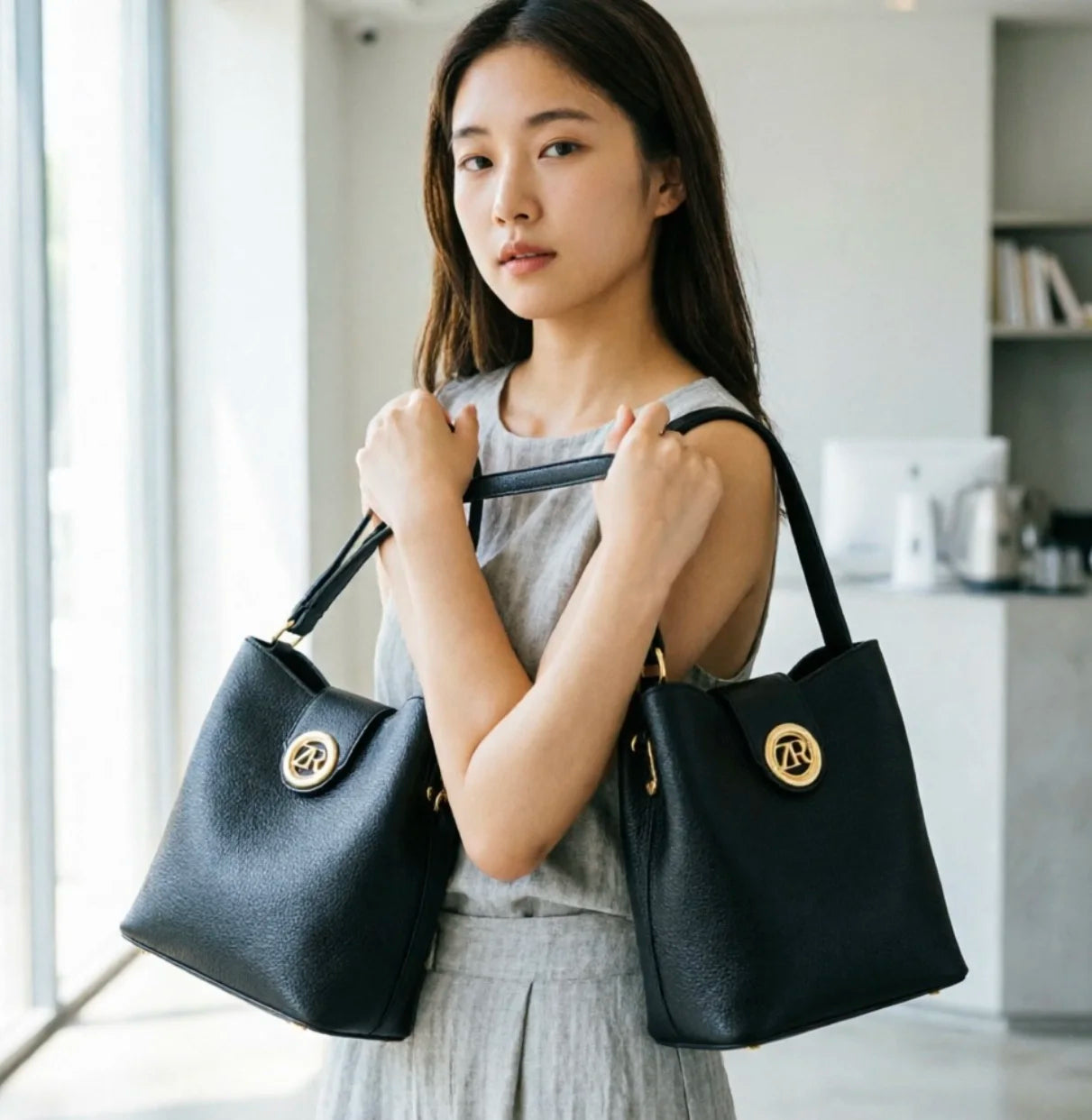 ZOOLER Full Genuine Leather Shoulder Bags Tote Bags Luxury Women Trendy Handbag Totally Skin Fashion Top Handle Purses #WG385