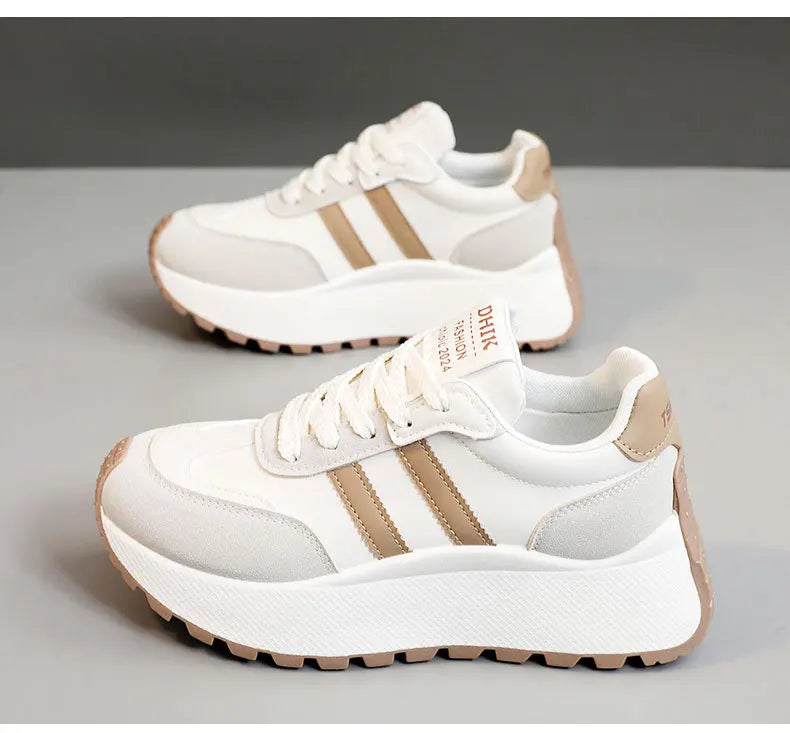 2026 Summer Thick-Soled Women Shoes Height-Increasing Women Sneakers Casual Skate Shoes Lace-Up Sports Running Shoes for Women