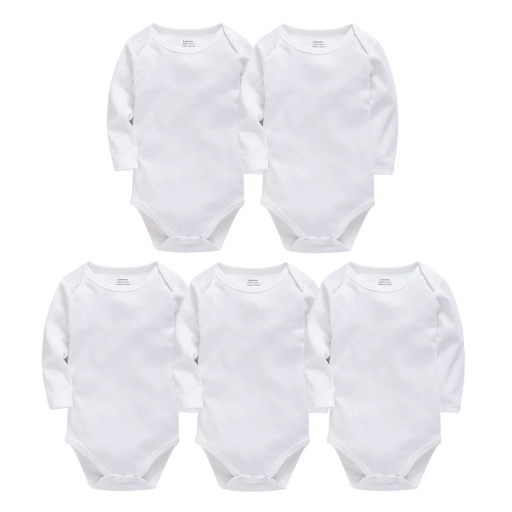 Kavkas ropa para bebé (niño o niña) de 0 a 24 meses, 3/5 Uds. Por lote, Body 100% de algodón para recién nacido, mono de manga larga para las cuatro estaciones