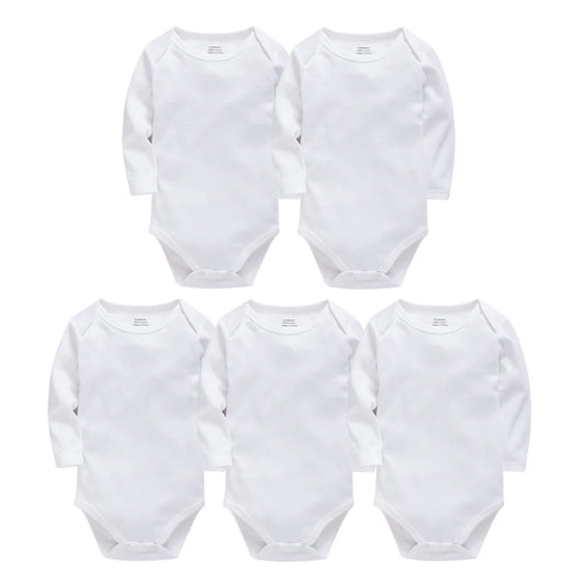 Kavkas ropa para bebé (niño o niña) de 0 a 24 meses, 3/5 Uds. Por lote, Body 100% de algodón para recién nacido, mono de manga larga para las cuatro estaciones