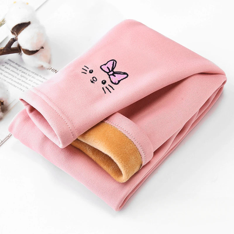2-8Years Girls Leggings Autumn Winter Thick Warm Velvet Kids Leggings for Girls Children Bottom Part Pants Tights