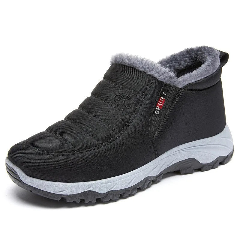 Waterproof Winter Boots for Men's  2025 New Plush Snow Boots Men's Ankle Boots Warm Black Couple Cotton Couples Platform Shoes
