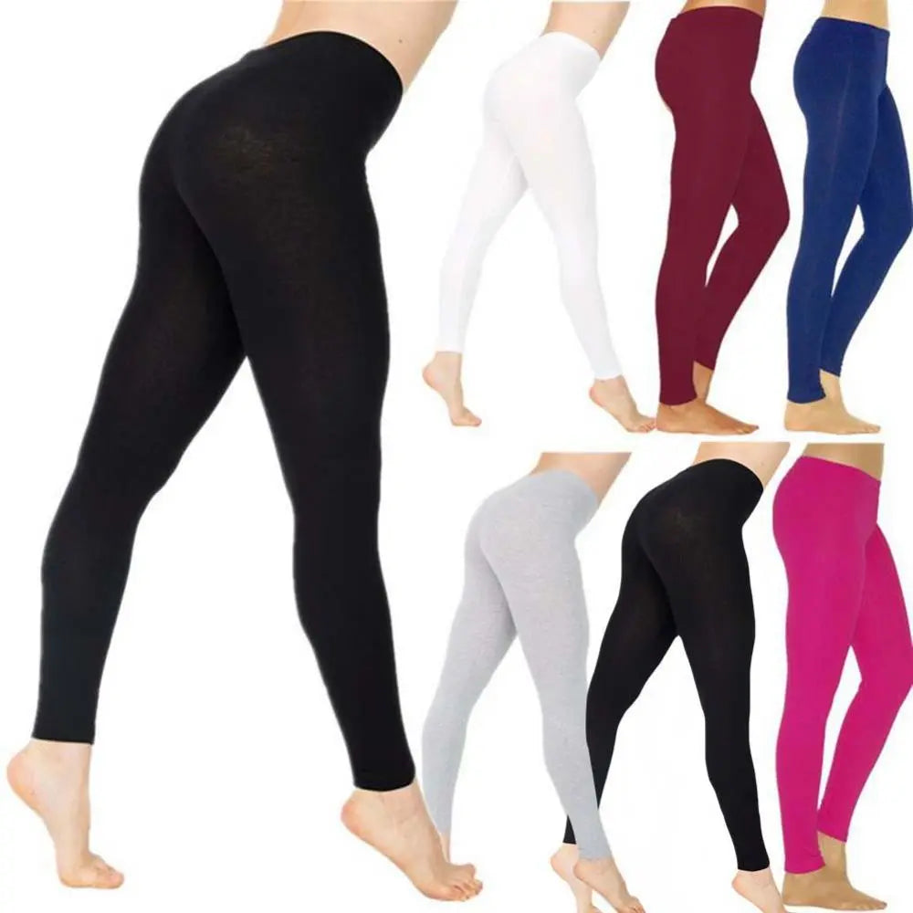 Women Elastic Waist Casual Leggings Large Shinny Legging High Stretch Leggings Gym Pants Workout Workout Leggings