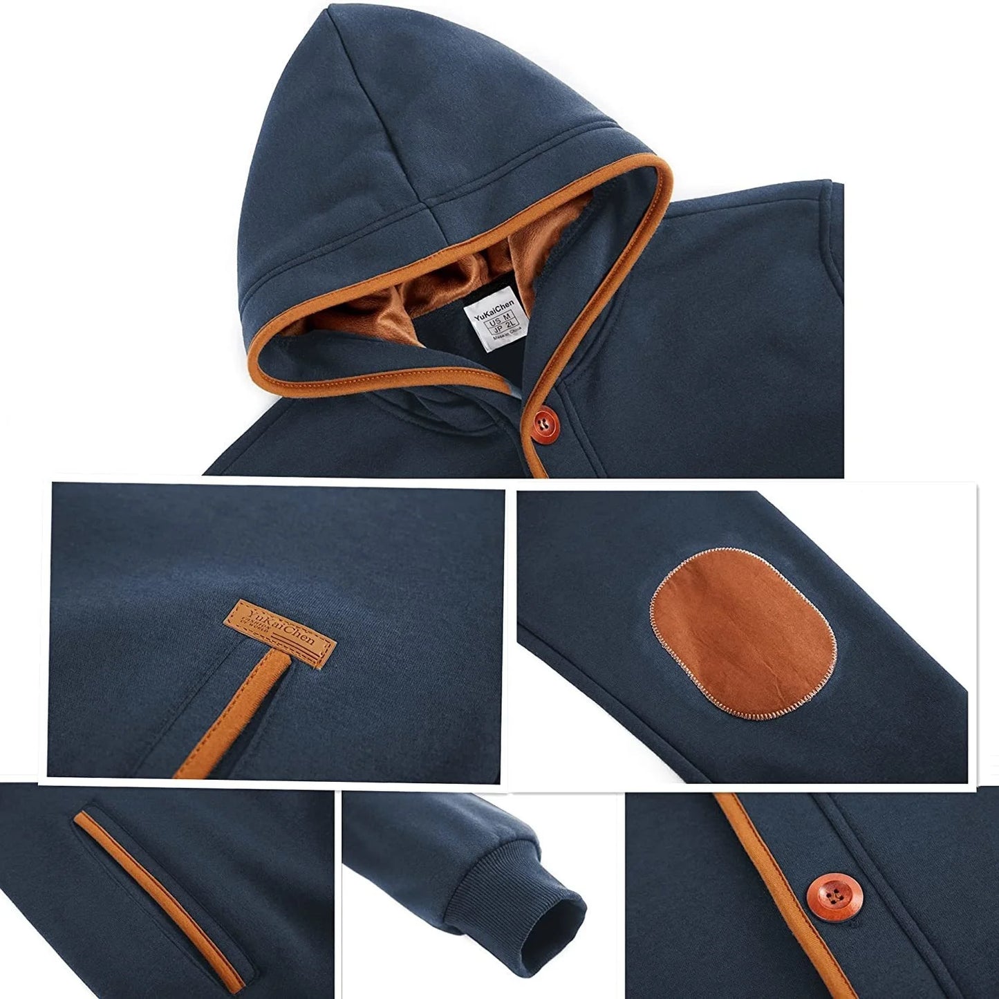 Men's Winter Soft Jackets Windbreak Coats Hooded Single Breasted Button Thick Casual Streetwear Fashion New Male Winter Clothing