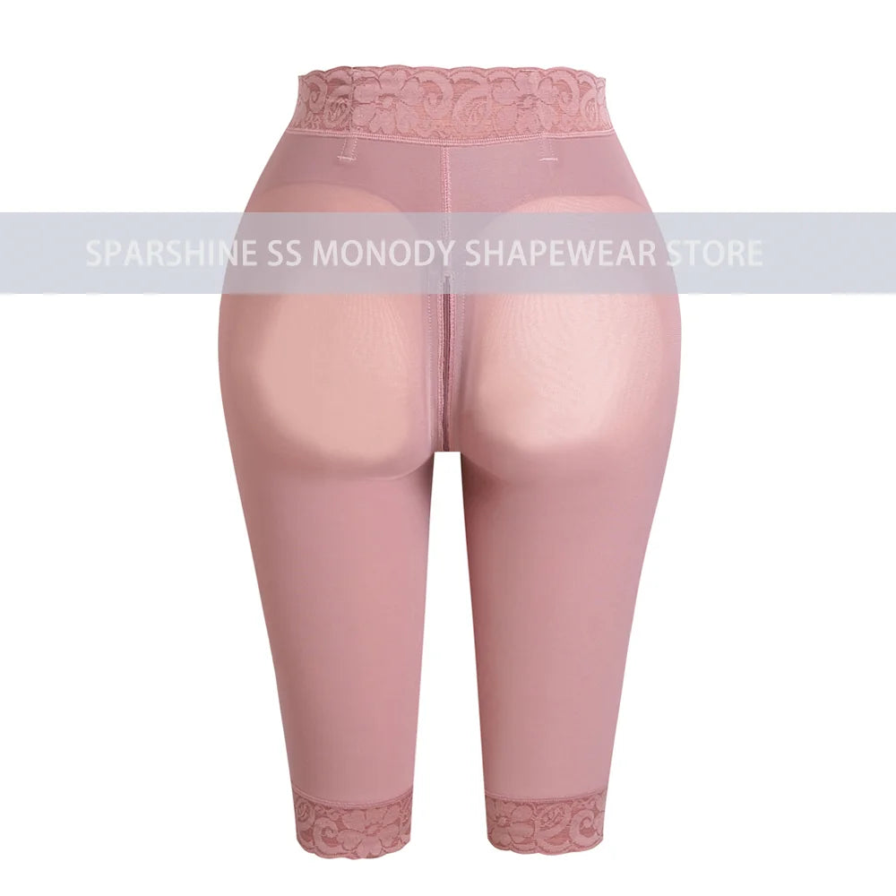 Fajas Colombianas High Waist Women Post Surgery Compression BBL Butt Lifter Pants to Knee Length Shaper Tummy Control Underwear