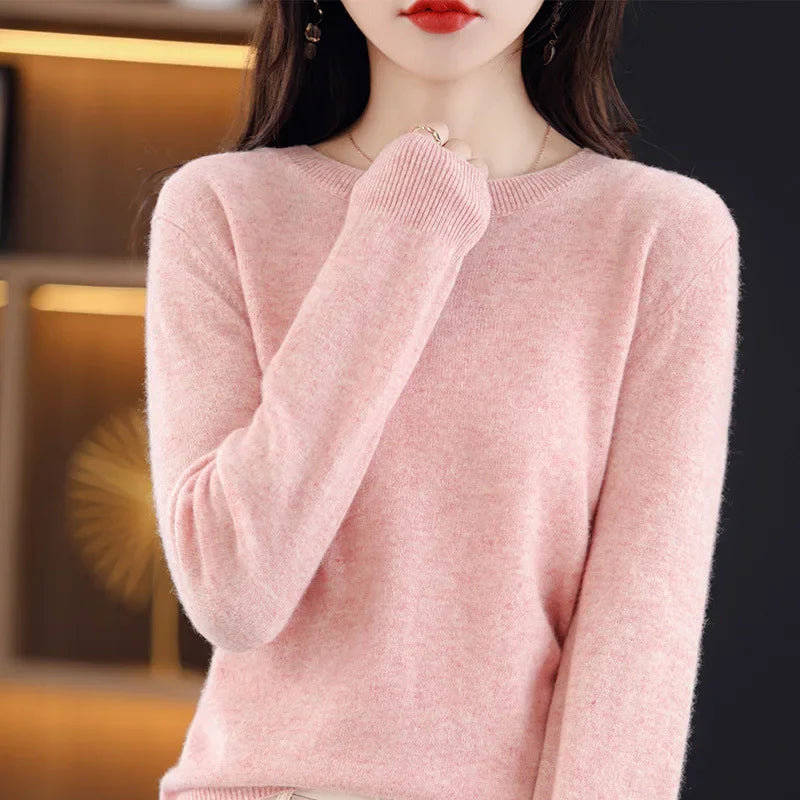 Women Sweater O-neck Autumn Winter Basic Pullover Warm Casual Pulls Jumpers Korean Fashion Spring Knitwear Bottoming Shirt 2025