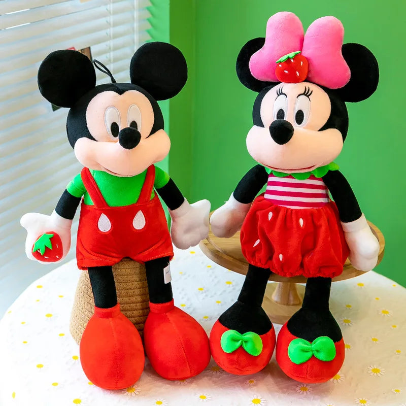 Disney Cute Plushies Mickey Minnie Doll Mickey Mouse Pillow Children's Plush Toy stuffed Big Doll Wedding Gift for Girls Kids