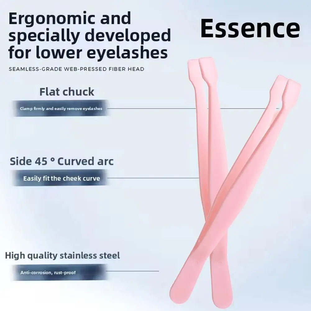 Flat Head Eyelash Tweezers for DIY Cluster Lashes, Anti-Adhesive Lash Applicator Tool, Safe Makeup Tool for Beginners