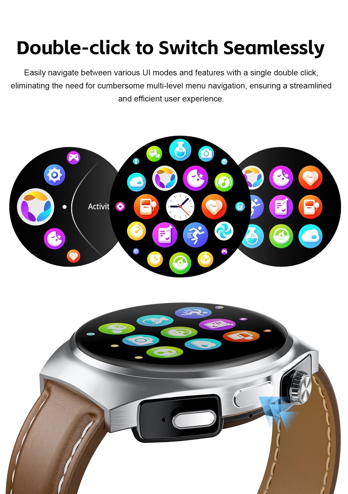 2024 New For HUAWEI Xiaomi Smart Watch With Earbuds TWS Bluetooth 2 in 1 Earphone Heart Rate Blood Pressure Monitor Sports Watch