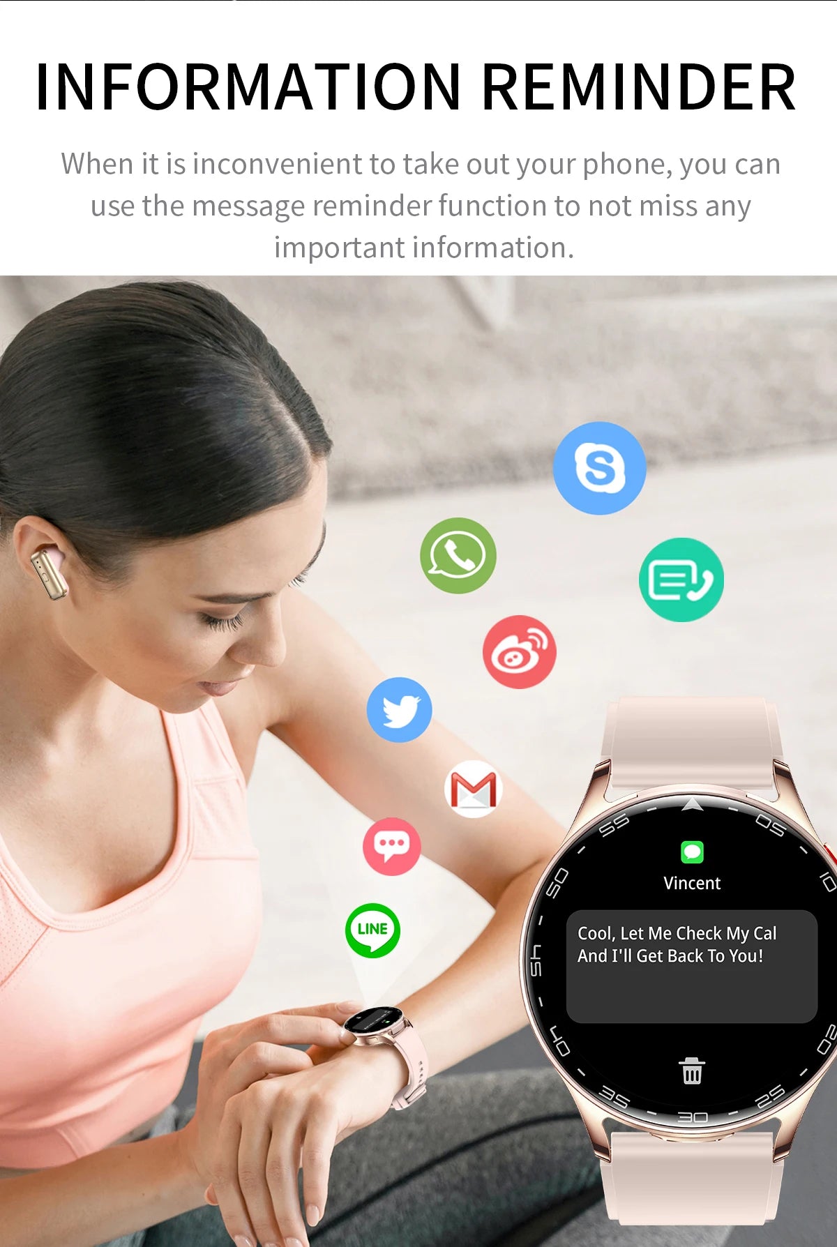 LIGE 2 In 1 TWS Headset Smart Watch 1.39" Women Men Sport Fitness Heart Rate Health Tracker Watches Earphone Music Smartwatch