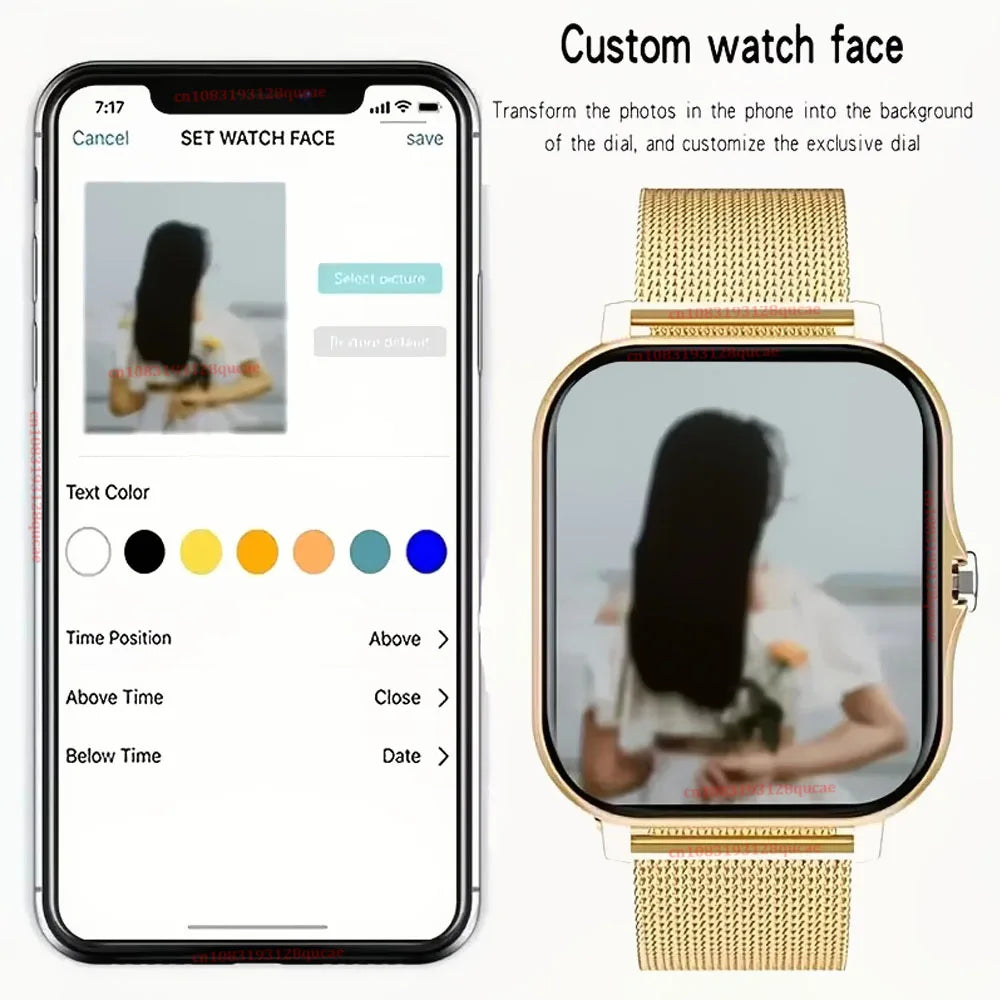 [Smart Watch, Wireless] Wireless Men'S And Women'S Smart Watch, 1.83'' Full Screen Touch, Dialing/Answering Calls Pedometer Hw12