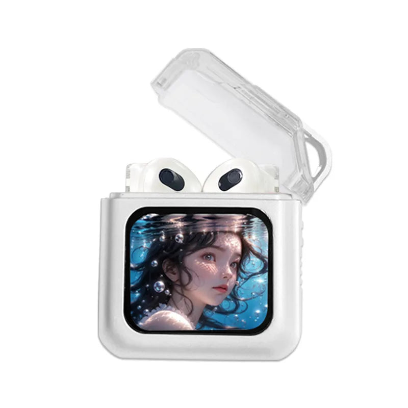Bluetooth Touch Screen Earphone Noise Reduction Half In Ear Style Multi Function Long Battery Life Listen Music Phone Call