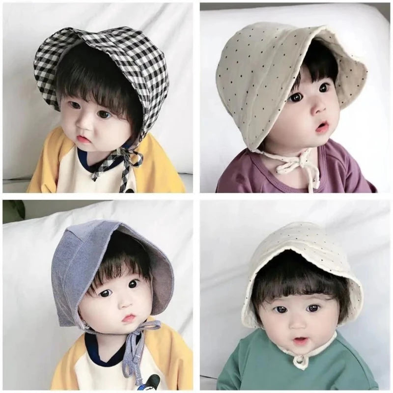 Gorros para bebés, gorros de verano con ojales para niñas, gorro de protección para niños pequeños