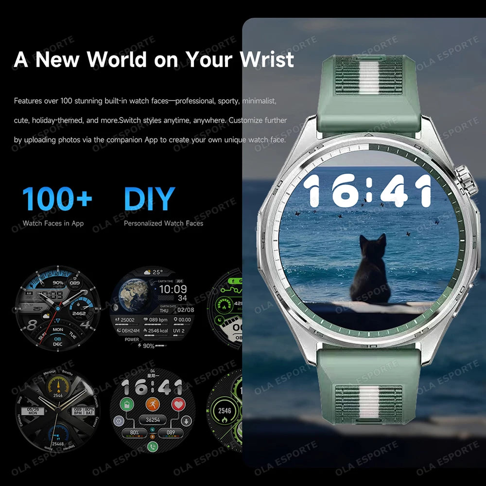Watch 7 New Men's Smartwatch 1.53'' HD AMOLED Screen Bluetooth Call Voice Assistant GPS Sports IP68 Waterproof Smartwatches Ht30