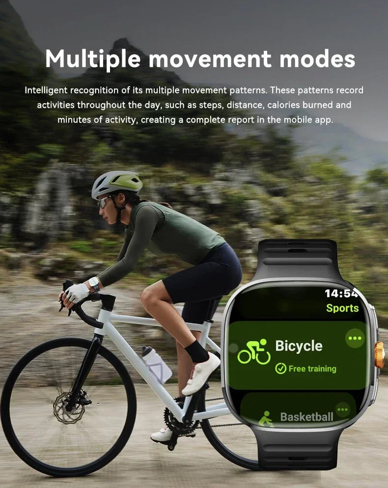NEW Smartwatch 5G with 2.4" HD Screen 190° Rotating Camera WIFI 3D Stereo Navigation Compass NFC Bluetooth Smart Watch Men Women