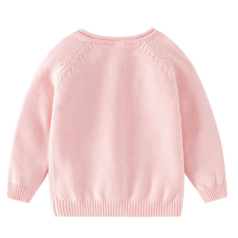 Autumn Winter Newborn Baby Girls Knitting Cardigan Long Sleeved Floral Embroidery Toddler Baby Girls Sweater Coat Baby Clothing