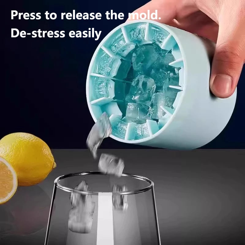 Silicone Ice Cube Mold Round Ice Bucket Summer Homemade DIY Refrigerator Freeze Ice Maker Creative Ice Cube Mold Kitchen Tools
