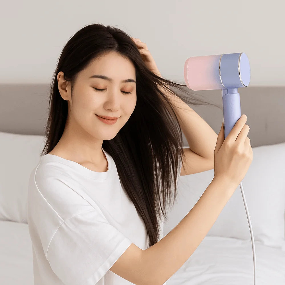Professional Portable Hair Dryer Thermostatic Quick Dry Folding Hairdryer Heating And Cooling Electric Dryer Beauty Care