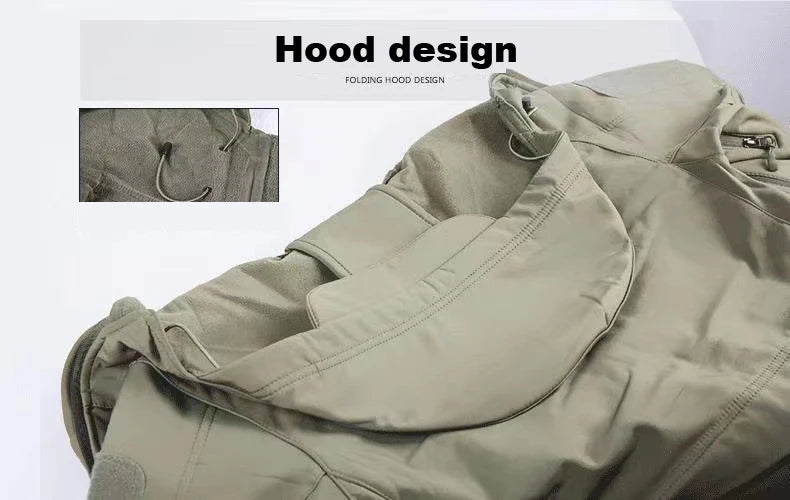 Men Cargo Autumn Winter Fleece Sharkskin Hiking Jackets Tactical Military Army Climbing Trekking Casual Trainning Camping Coat