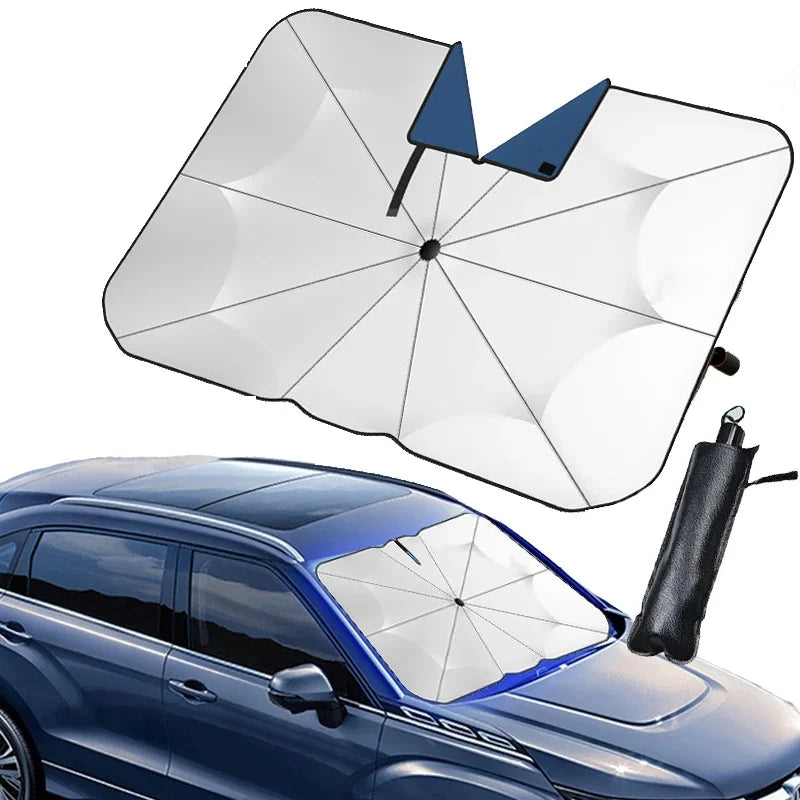 Car Windshield Sunshade Umbrella, Retractable Sun Protection Umbrella for Summer