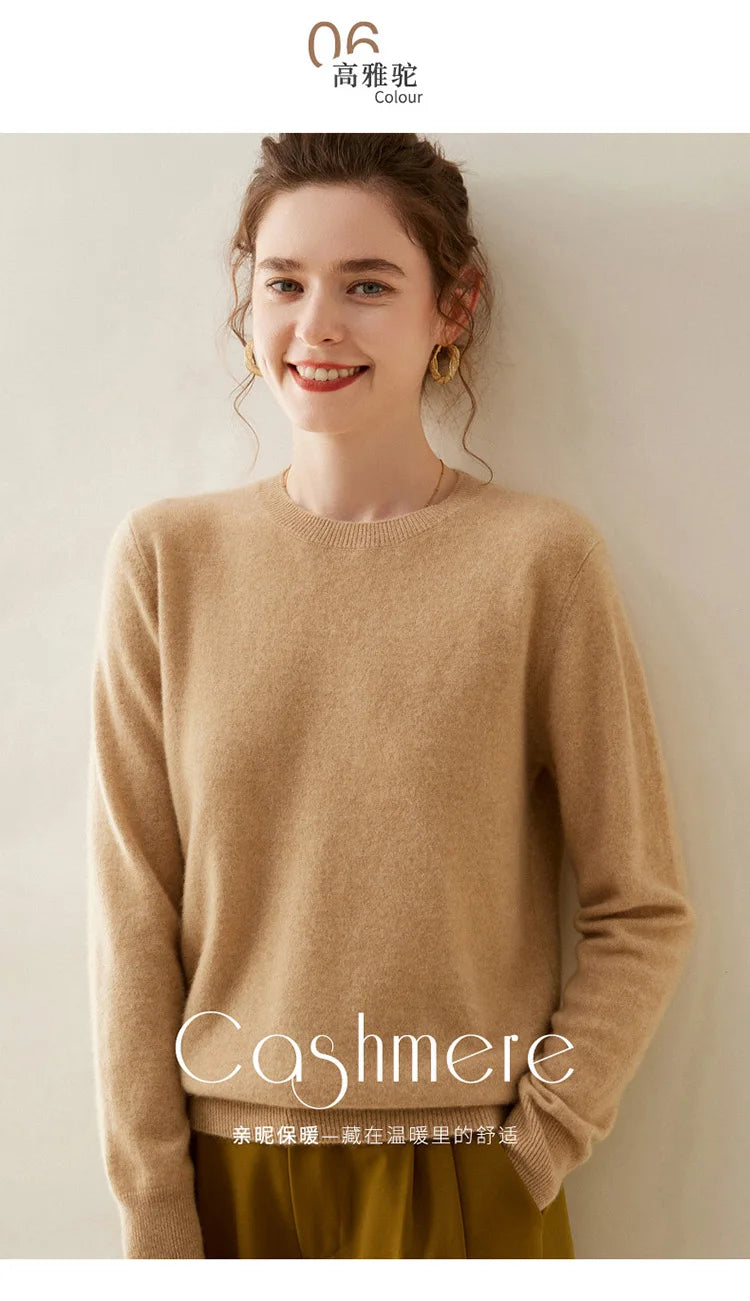 WinvyNee Cashmere Women Sweater Long Sleeve O neck Merino Wool Jumper Solid Knitwear Casual Pullover Tops Jumper Autumn A1054001