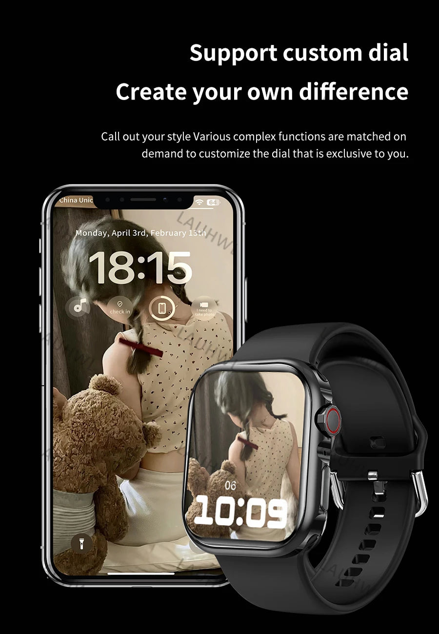 Bluetooth call smartwatch series 9 men and women exercise heart rate blood pressure NFC  For Android smartwatches smartwatch 9